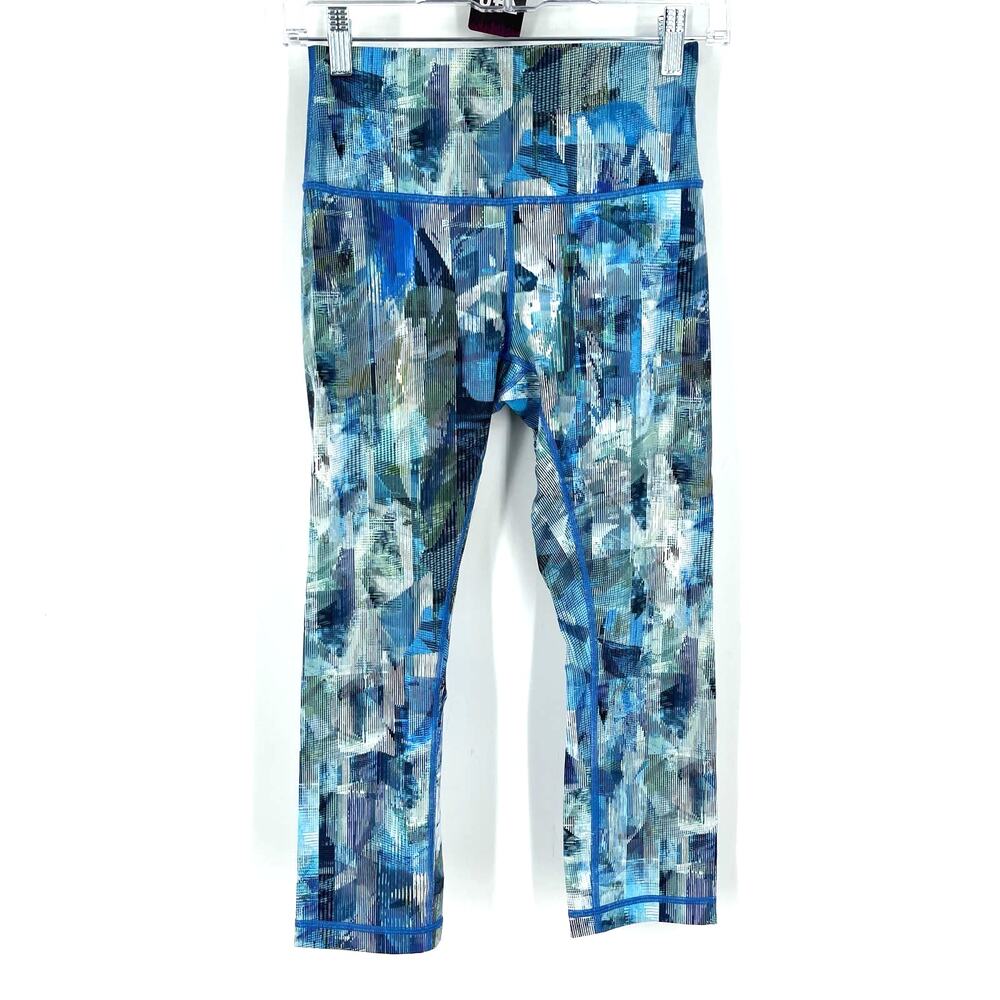 Lululemon Wunder Under Crop Leggings Blue Size 6